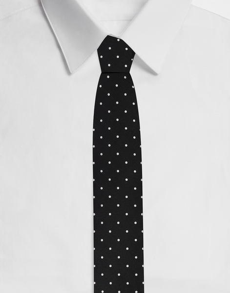 Dolce & Gabbana 8-cm Silk Jacquard Blade Tie With Dg Logo - Man Ties And Pocket Squares Black Silk Onesize 