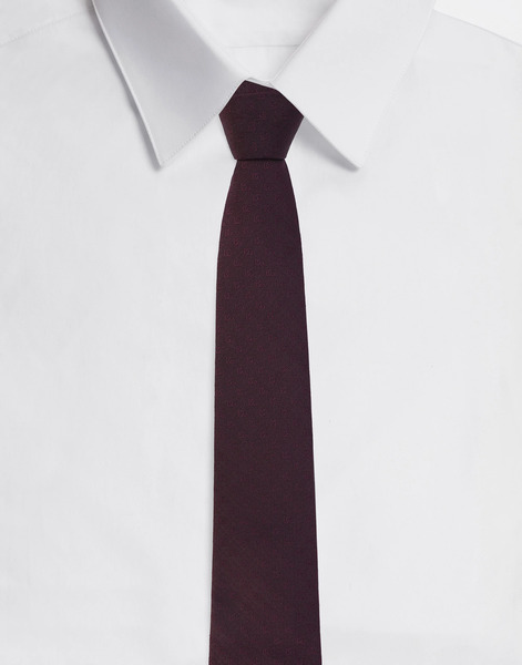  Dolce & Gabbana 8-cm Silk Jacquard Blade Tie With Dg Logo - Man Ties And Pocket Squares Purple Silk Onesize 
