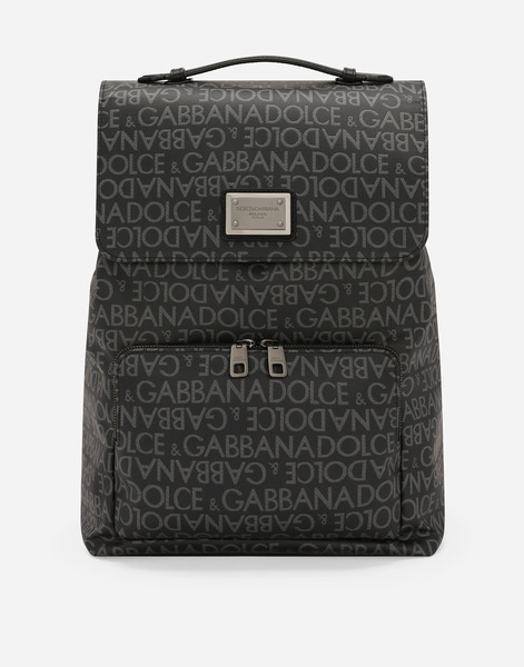  Dolce & Gabbana Coated Jacquard Backpack - Man Backpacks And Fanny Packs Multi-colored Fabric Onesize 