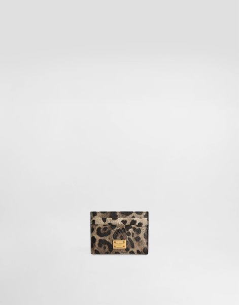  Dolce & Gabbana Dauphine Card Holder With Plate - Woman Wallets And Small Leather Goods Animal Print Onesize 
