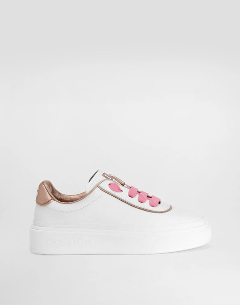  Dolce & Gabbana Dg Girlie Up Nappa Calfskin And Laminate Sneakers - Woman Shoes (27-40) Multicolor 30 