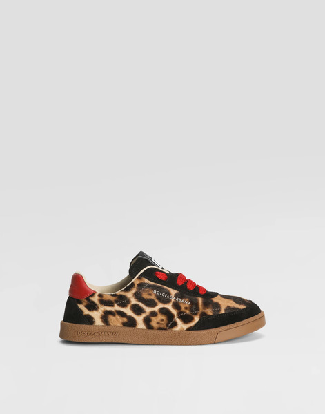  Dolce & Gabbana Dg Originals Sneakers In Leopard-print Ponyhair - Man Shoes (27-40) Multi-colored 30 
