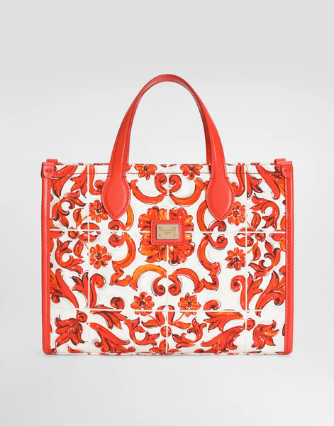  Dolce & Gabbana Dg Tote Shopping Bag In Majolica-print Canvas - Woman Accessories Multicolor Onesize 