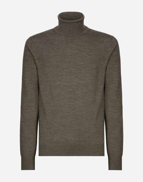  Dolce & Gabbana Extra-fine Cashmere Turtleneck Sweater - Man Sweaters And Cardigans Gray Cashmere 56 