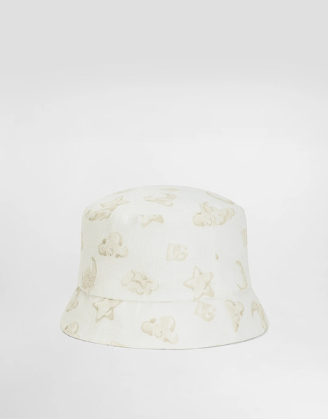  Dolce & Gabbana Fabric Bucket Hat With Moon And Stars Print - Man Accessories And Baby Carriers Print Ii 