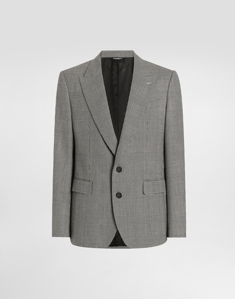  Dolce & Gabbana Glen Plaid Single-breasted Sicilia Light Jacket - Man Suits And Blazers Multicolor 54 