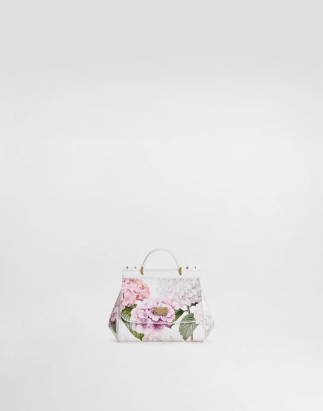  Dolce & Gabbana Hydrangeas-print Dauphine Calfskin Sicily Handbag - Woman Accessories Multicolor Onesize 