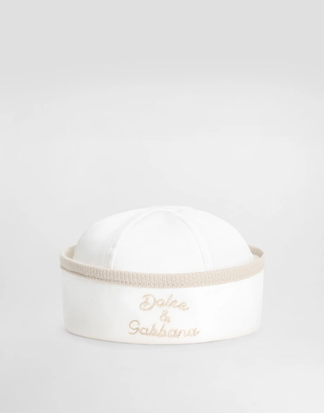  Dolce & Gabbana Interlock And Piqué Sailor Cap With Embroidery - Man Accessories And Baby Carriers Multi-colored Ii 