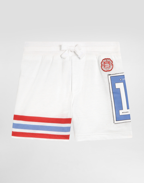  Dolce & Gabbana Jersey Bermuda Shorts With Military Print - Man Trousers And Shorts Multicolor 3/6 Months 