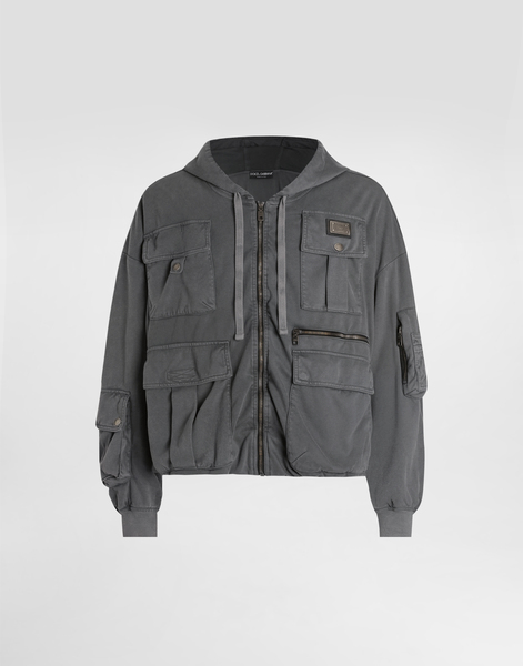  Dolce & Gabbana Jersey Hooded Sweatshirt With Vintage Finish - Man Coats And Jackets Multi-colored M 