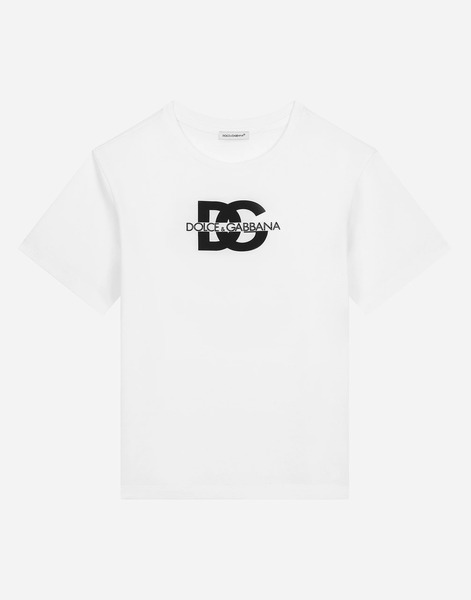  Dolce & Gabbana Jersey T-shirt With Dg Logo Print - Baby Male T-shirts And Sweatshirts White 5 Years 