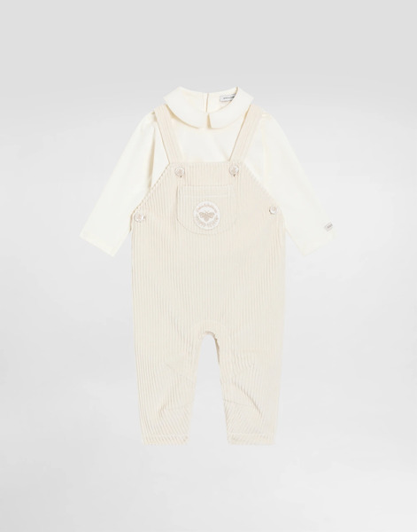  Dolce & Gabbana Kit In Interlock And Velvet With Dg Lurex Embroidery - Man Gift Sets And Babygrows Multi-colored 6/9 Months 