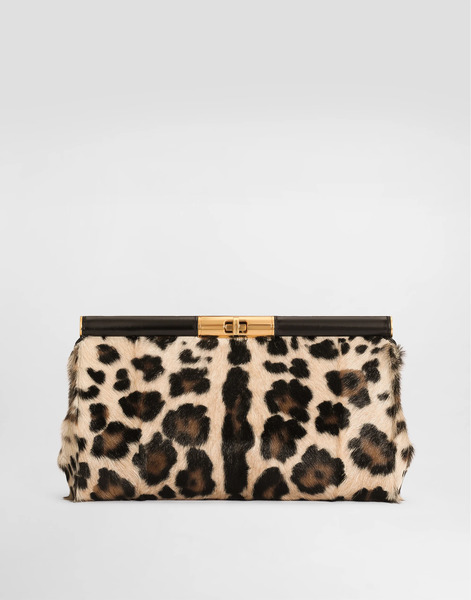  Dolce & Gabbana Marlene Shoulder Bag In Leo Kid Leather - Woman Clutches And Mini Bags Multicolor Onesize 
