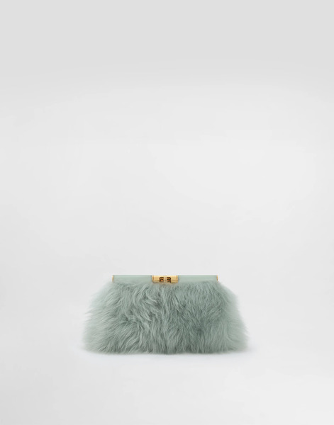  Dolce & Gabbana Marlene Shoulder Bag In Shearling And Calfskin - Woman Clutches And Mini Bags Multicolor Onesize 