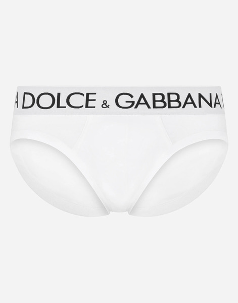  Dolce & Gabbana Mid-rise Briefs In Two-way Stretch Cotton - Man Underwear And Loungewear White Cotton 3 