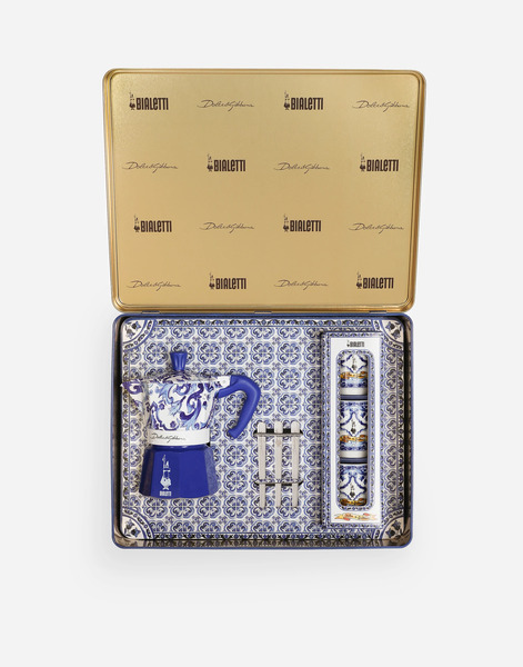  Dolce & Gabbana Moka Box Medium + 3 Porcelain Cups & 3 Silver Stir Sticks Bialetti - Accessories Multicolor Onesize 