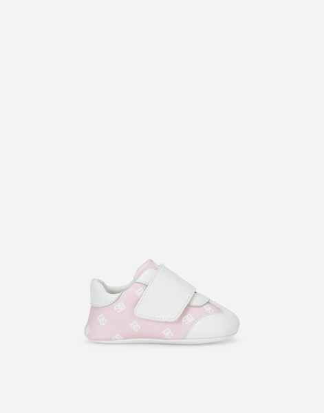  Dolce & Gabbana Nappa Leather Newborn Sneakers With Dg-logo Print - Man Newborn Boys' Shoes (16-20) White 18 