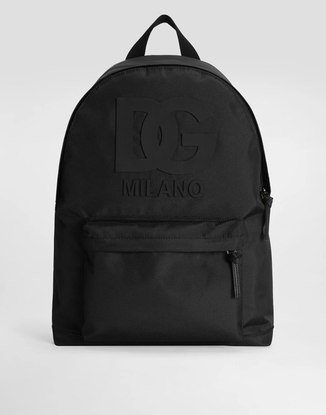  Dolce & Gabbana Nylon Backpack With Dg Rubber Patch - Man Accessories Black Onesize 