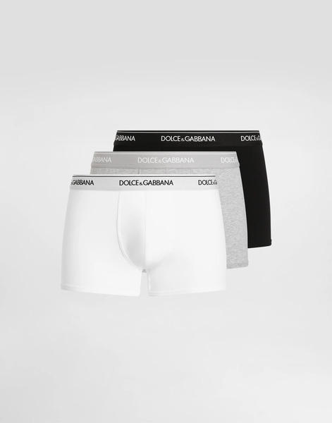  Dolce & Gabbana 3-pack Of Regular-fit Stretch Jersey Boxers - Man Underwear And Loungewear Multicolor Cotton 4 