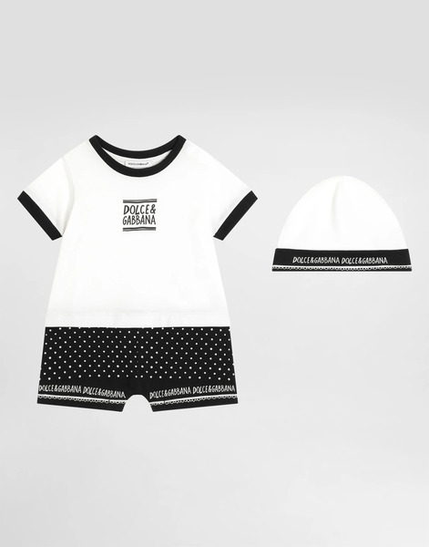  Dolce & Gabbana 2-piece Gift Set In Bandanna-print Jersey - Man Gift Sets And Babygrows Multi-colored 6/9 Months 
