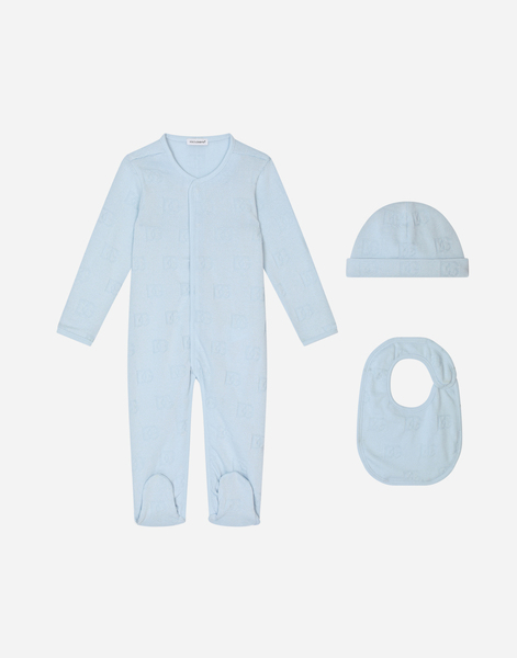  Dolce & Gabbana 2-piece Gift Set With Jacquard Dg Logo - Man Gift Sets And Babygrows Gray 18/24 Months 