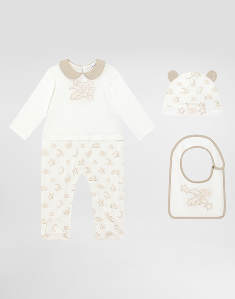  Dolce & Gabbana 3-piece Jersey Gift Set With Moon And Star Print - Man Gift Sets And Babygrows Multi-colored 6/9 Months 