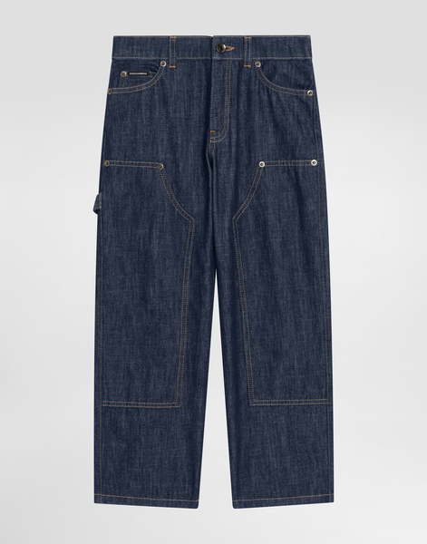  Dolce & Gabbana 5-pocket Denim Jeans With Branded Tag - Man Trousers And Shorts Multi-colored 12 Years 