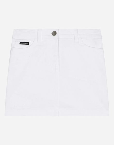  Dolce & Gabbana 5-pocket Short Skirt In Ripped Denim - Woman Trousers And Skirts Multi-colored Denim 8 Years 