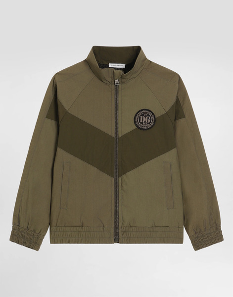  Dolce & Gabbana Poplin And Nylon Sweatshirt With Logo Tape - Man T-shirts And Sweatshirts Multicolor 10 Years 