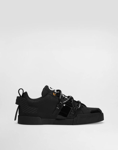  Dolce & Gabbana Portofino Sneakers In Calfskin And Patent Leather - Man Sneakers Multi-colored Leather 45 