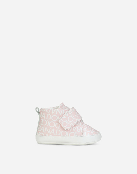  Dolce & Gabbana Printed Nappa Leather Mid-top Sneakers - Man Newborn Boys' Shoes (16-20) Pink Leather 17 