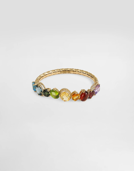  Dolce & Gabbana Rainbow Bracelet 18-carat Yellow Gold And Multicolored Gems - Woman Bracelets Gold Gold L 