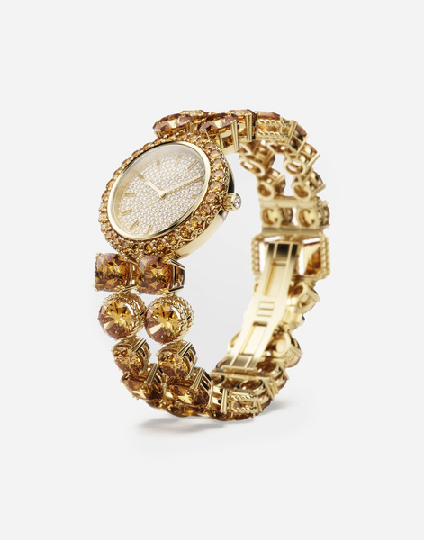 Dolce & Gabbana Rainbow Monochrome Watch 18-carat Yellow Gold And Citrines - Woman Watches Gold Gold Onesize 