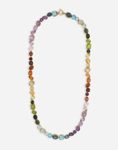  Dolce & Gabbana Rainbow Sautoir 18-carat Yellow Gold And Multicolored Gems - Woman Necklaces Gold Gold Onesize 