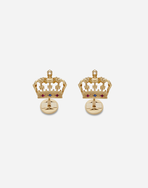  Dolce & Gabbana Royal Cufflinks 18-carat Yellow Gold, Sapphires, And Rubies - Man Cufflinks Gold Onesize 