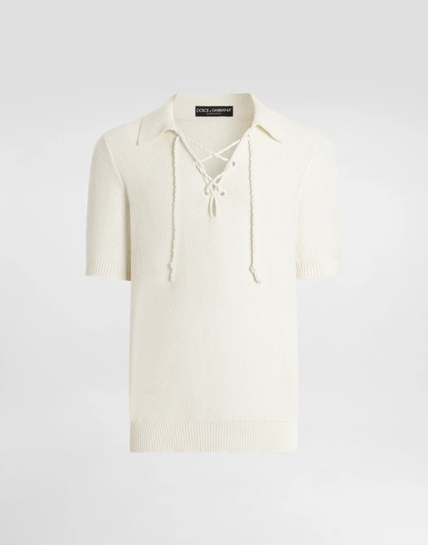  Dolce & Gabbana Serafino Pullover With Drawstring - Man Sweaters And Cardigans Beige 52 