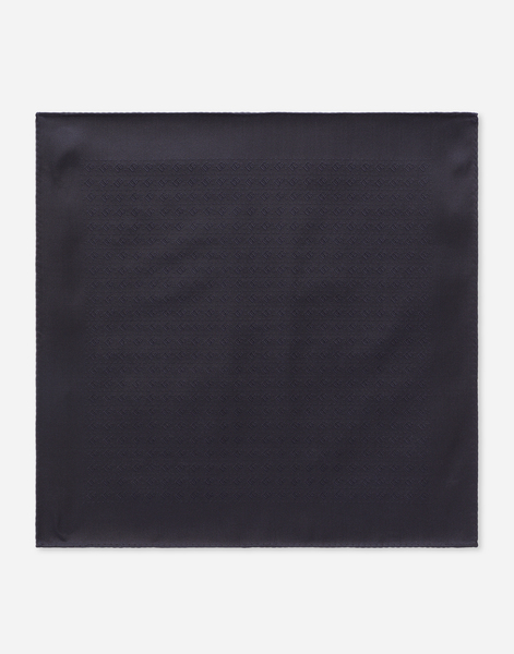  Dolce & Gabbana Silk Jacquard Pocket Square With Dg Logo - Man Ties And Pocket Squares Blue Silk Onesize 