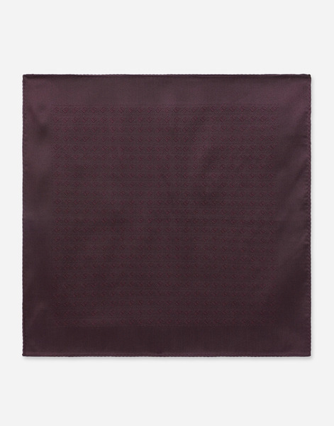  Dolce & Gabbana Silk Jacquard Pocket Square With Dg Logo - Man Ties And Pocket Squares Purple Silk Onesize 