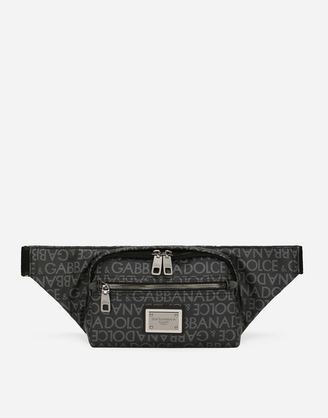  Dolce & Gabbana Small Coated Jacquard Belt Bag - Man Backpacks And Fanny Packs Multi-colored Fabric Onesize 