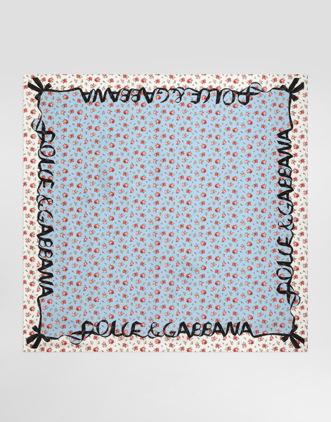  Dolce & Gabbana Small Rose-print Silk Twill Scarf 90x90 - Woman Scarves And Silks Multicolor Onesize 