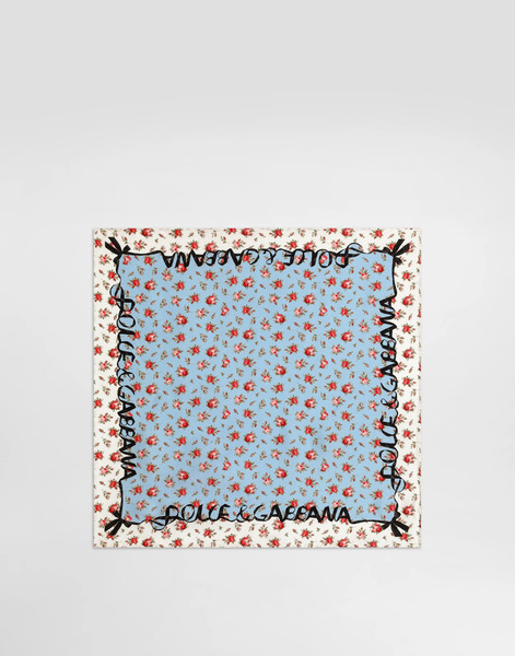  Dolce & Gabbana Small Rose-print Silk Twill Scarf 50x50 - Woman Scarves And Silks Multicolor Onesize 