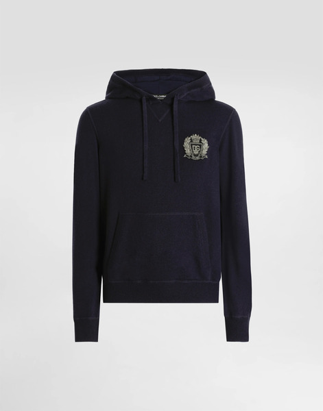 Dolce & Gabbana Smooth Cashmere Sweatshirt - Man Sweaters And Cardigans Blue 46 
