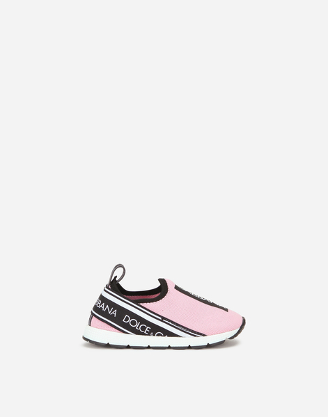  Dolce & Gabbana Sorrento Slip-on Sneakers With Logo Tape - Woman Shoes For First Steps (19-26) Pink 22 