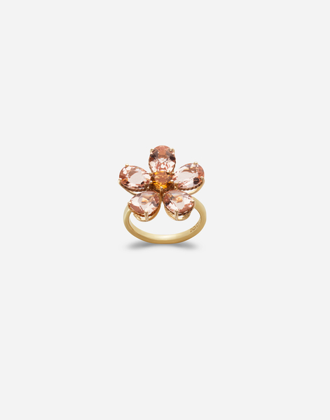  Dolce & Gabbana Spring Ring In 18-karat Yellow Gold With Morganites And Citrine - Woman Rings Gold 48 