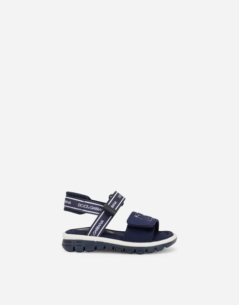  Dolce & Gabbana Technical Fabric Sandals With Dg Logo - Man Shoes For First Steps (19-26) Multicolor Viscose 23 