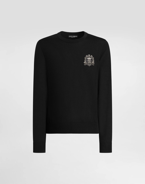  Dolce & Gabbana Virgin Wool Pullover - Man Sweaters And Cardigans Blue 48 
