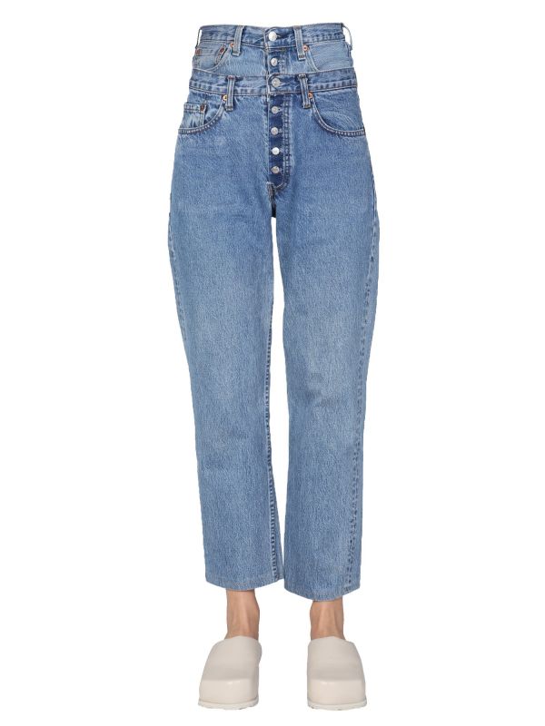  1/off 1/off Double Waist Jeans 