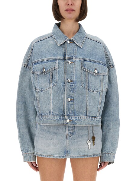  Alexander Wang Alexander Wang Denim Clip On Trucker Jacket 