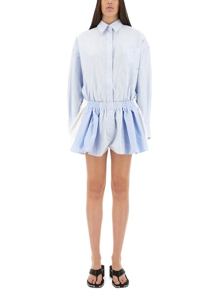  Alexander Wang Alexander Wang Short Striped Overalls 