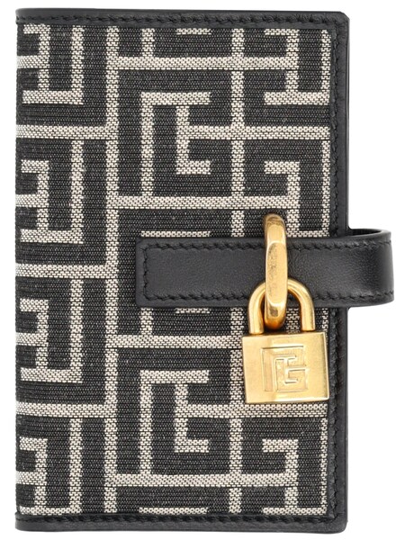 Balmain Balmain Monogram Card Holder With Padlock 